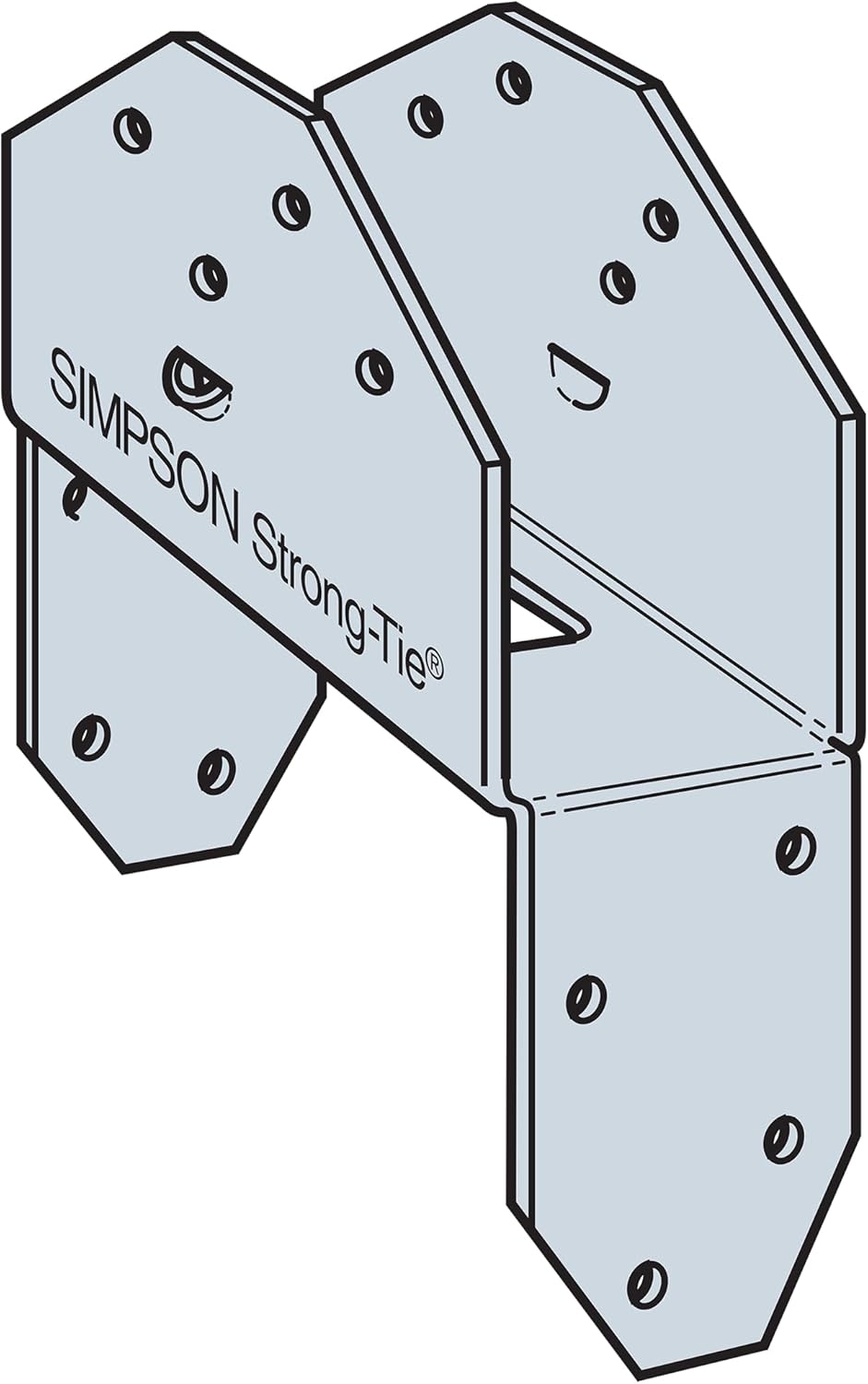 Simpson Strong-Tie HS24 HS24 18-Gauge Galvanized Saddle Rafter Tie (Pack of 50)