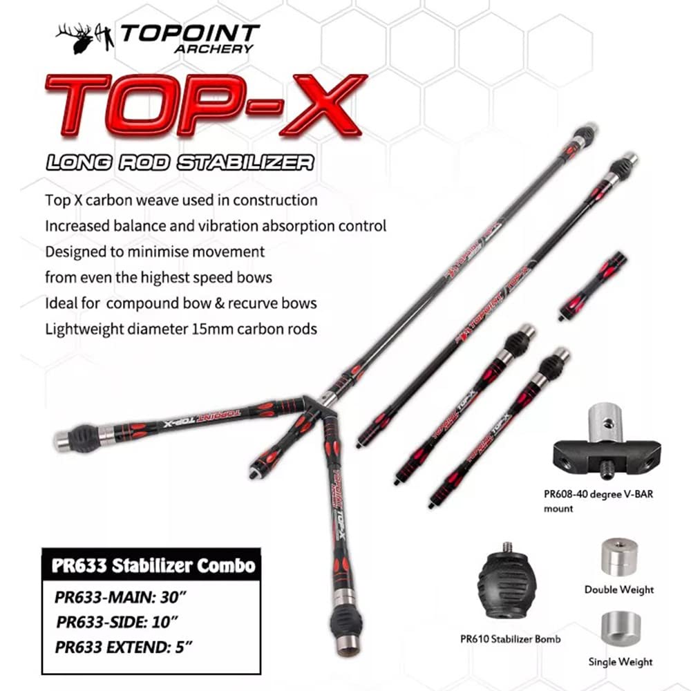 Stabilisateur Tir à L'arc Wolfman - Carbone 3K, Barre