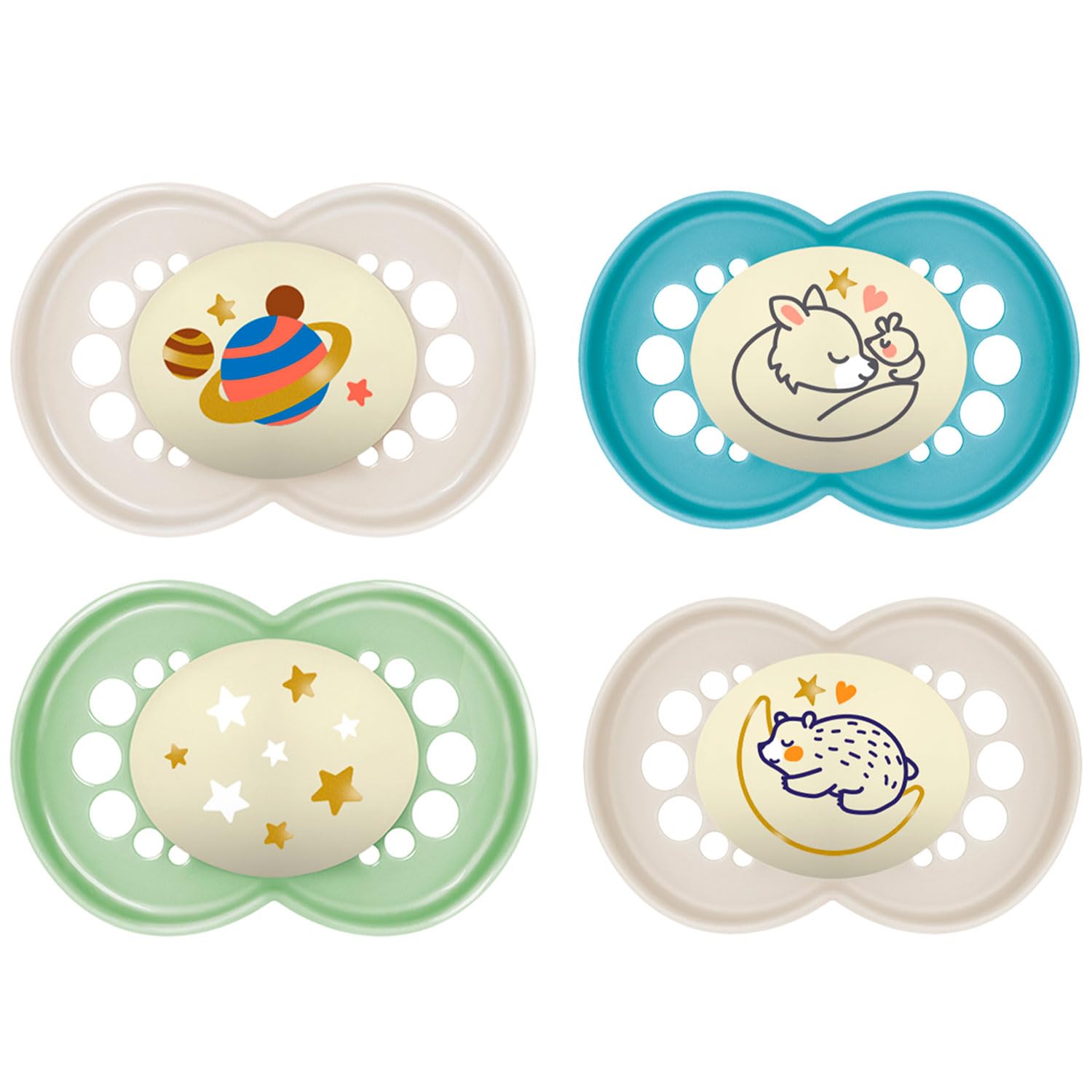 Night Original SkinSoft Silicone Dummy 6-16 Set of 4 Includes 2 Sterilized Transport Boxes