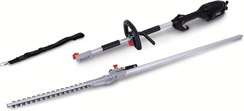 Scheppach ETHT1000 Taille-haie électrique télescopique | 1000 W | Longueur du lamier 500 mm/Longueur de Coupe 410 mm | Capacité de Coupe 20 mm | Longueur Totale 2590 mm