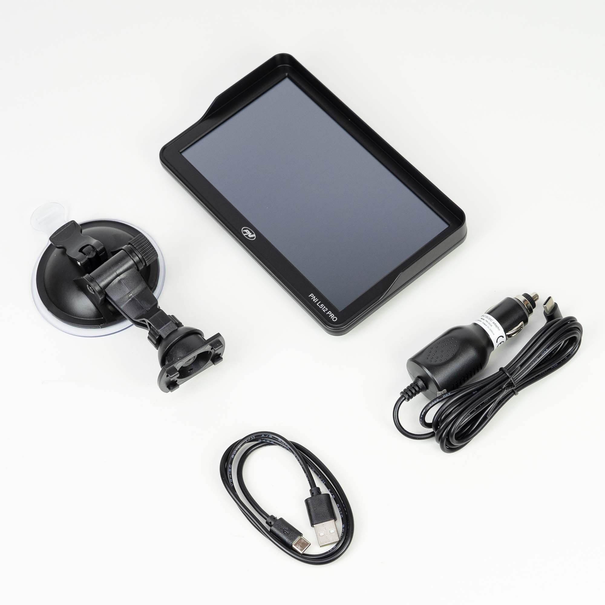 Sistema de navegación GPS PNI L512 Pro con Parasol, 7 Pulgadas, 800 MHz, 512 MB DDR, 16 GB de Memoria Interna, transmisor FM
