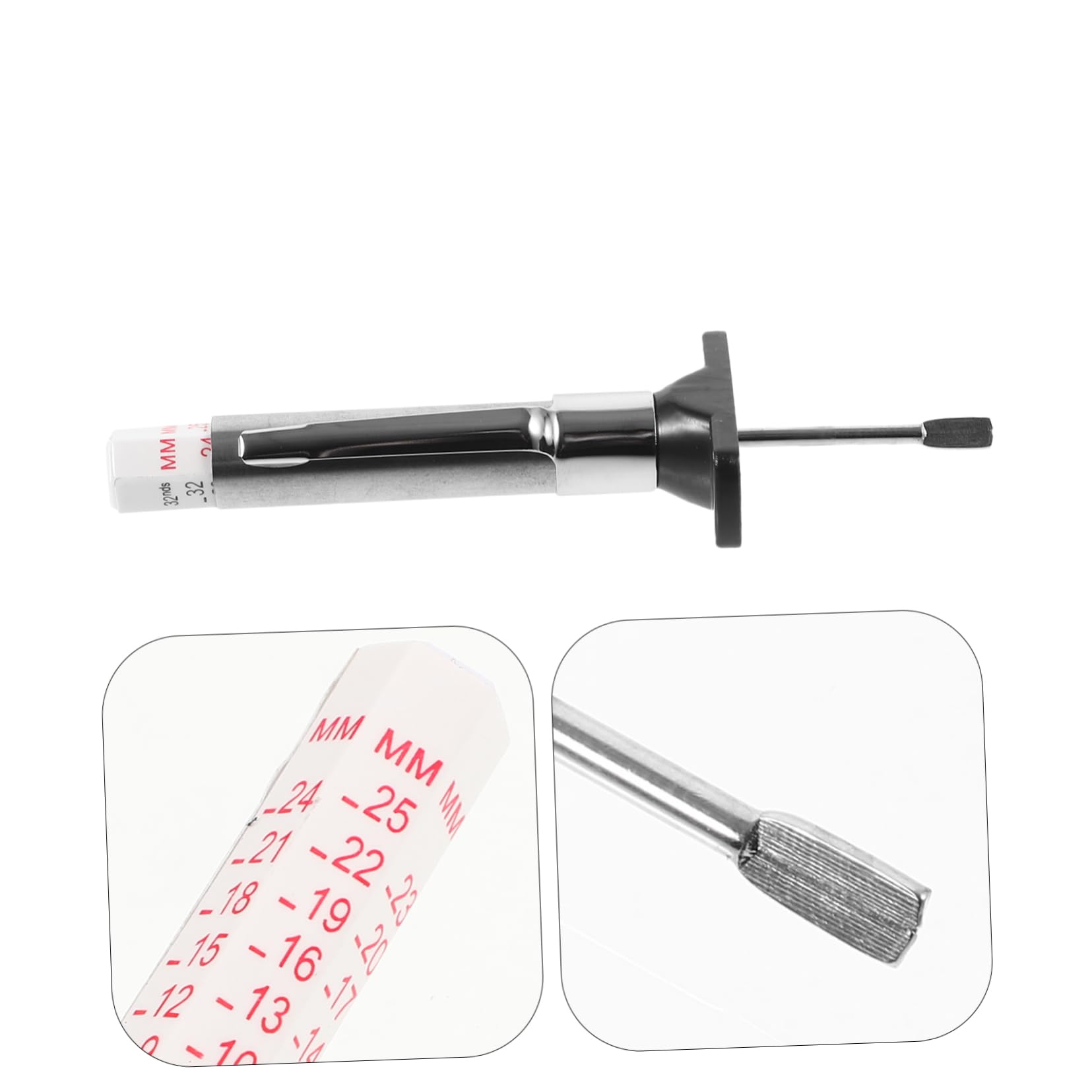 MUCKLILY Tire Tread Depth Gauge for Car Lightweight and Portable Accurate Measurement (0-25mm)