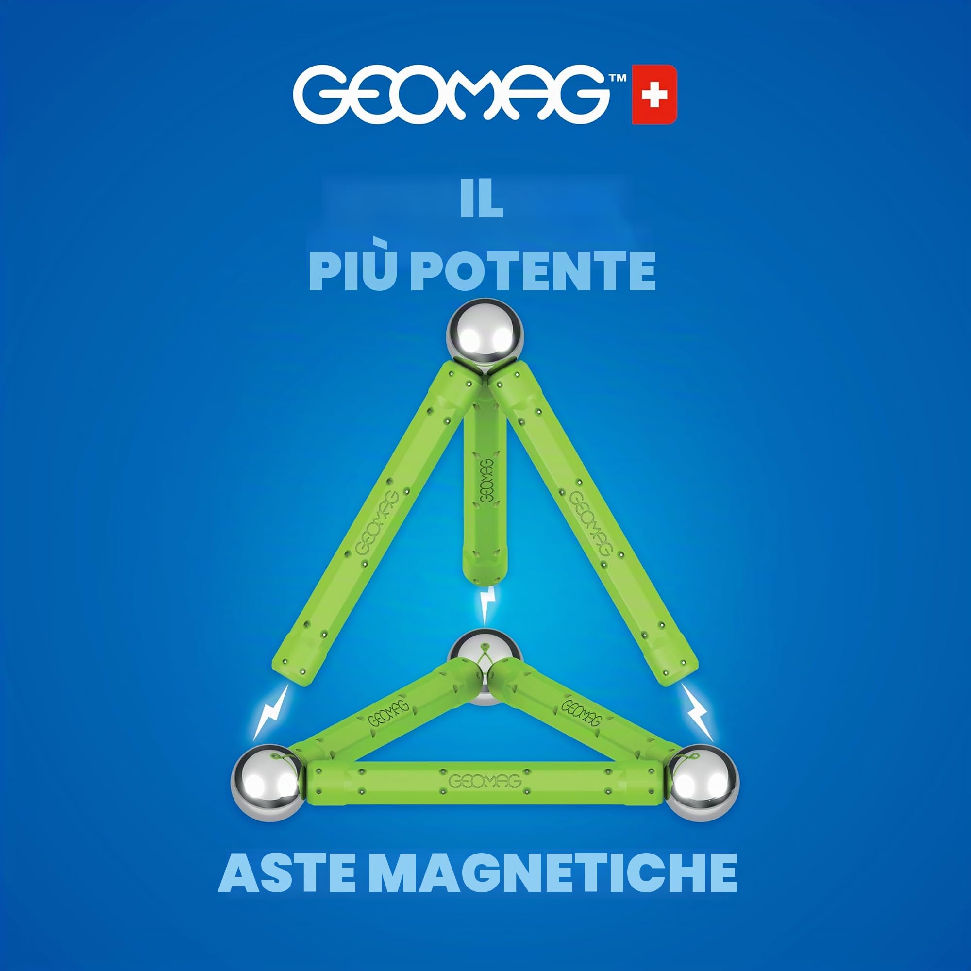 Geomag - Classic Panels 52 Pezzi - Costruzioni Magnetiche per Bambini - Linea Green - 100% Plastica Riciclata