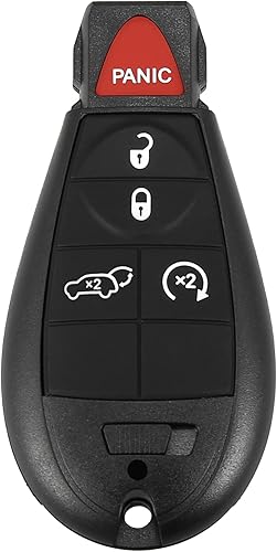 X AUTOHAUX Llavero de repuesto para automóvil GQ4-53T 433Mhz para Jeep Cherokee 2014-2019 5 botones con llave de puerta