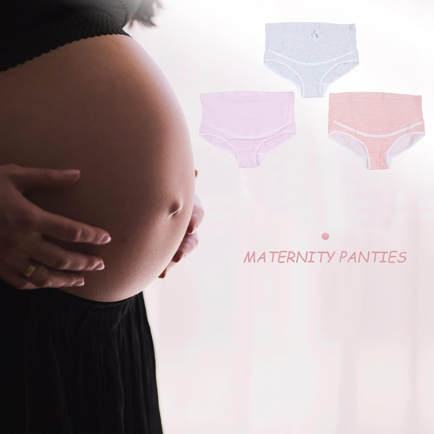 Holibanna 3pcs High Waist Maternity Underwear Leggings Plus Cotton Panties Maternity Pants Women High Waist Panties Style Assorted Color