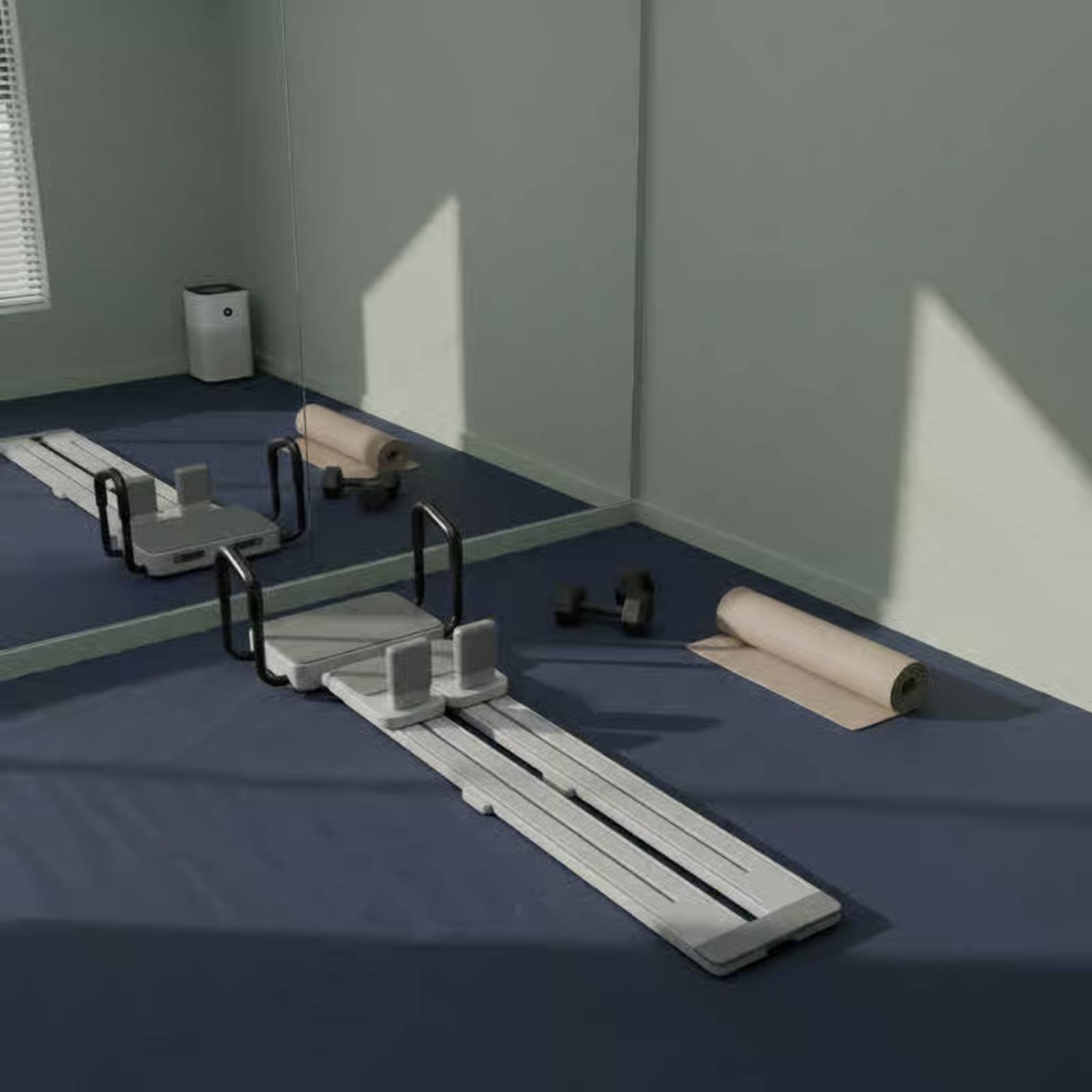 Cama Reformer de Pilates Uso en Casa Reformer de Pilates Antideslizante Máquina Entrenamiento Cuerpo Completo para Hogar