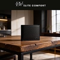 DON VANE Elite Comfort – Echt Leder Geldbörse Herren inkl. Geschenkbox – RFID Portemonnaie Portmonee mit 11 Fächern – Echtleder Geldbeutel für Männer 11 x 9,5 x 2cm (Carbon Schwarz) – Ansicht 2