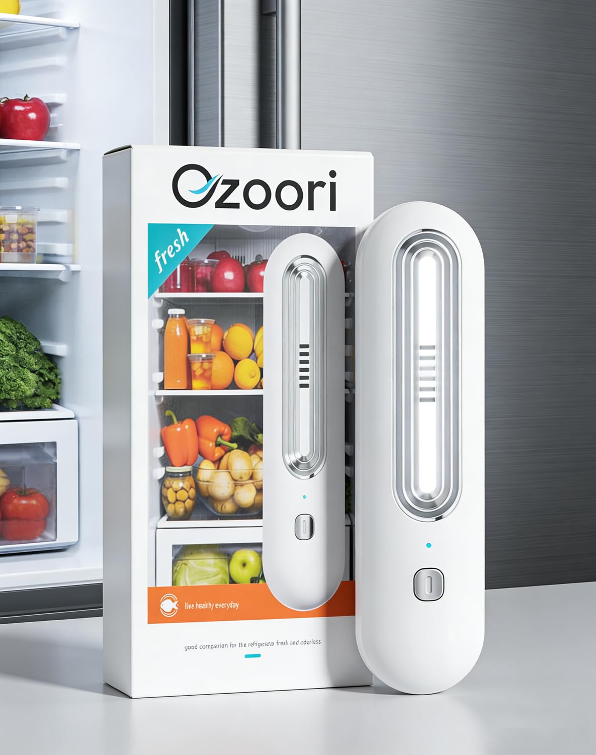 Photo 1 of Ozoori Fridge Deodorizer Odor Eliminator – Powerful Odor Eliminator & Freshness Preserver For Refrigerator, Compact & Rechargeable, No Filters Needed, Extends Food Freshness & Reduces Waste (1)