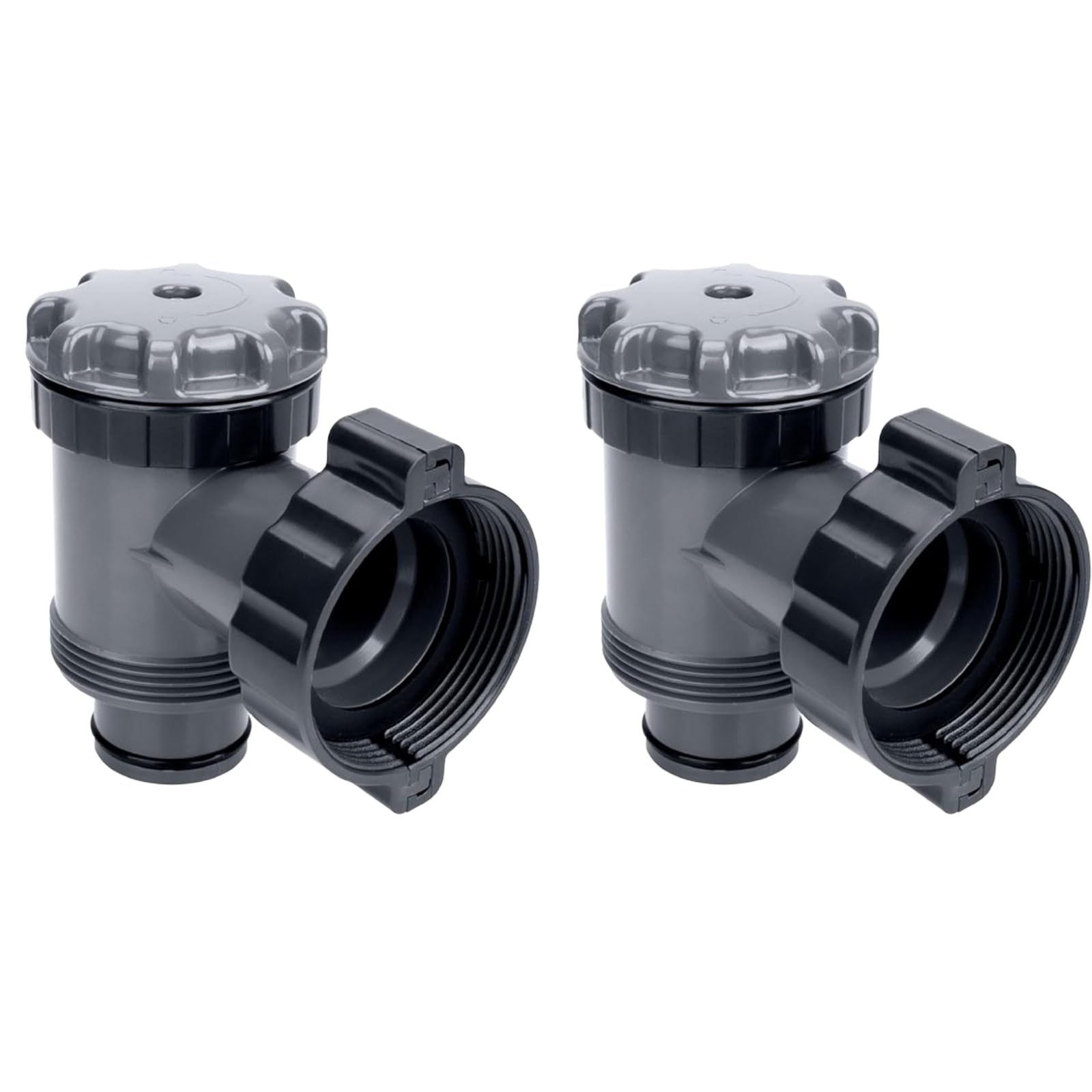 VáLvula De Entrada/Salida Para Compatible Con Coleman, Intex,Bestway,Piezas De Repuesto De Bomba De Piscina,Bomba De Filtro De Piscina Fuera Del Suelo,Para Manguera De 38 MM Pulgadas(2 Piezas)