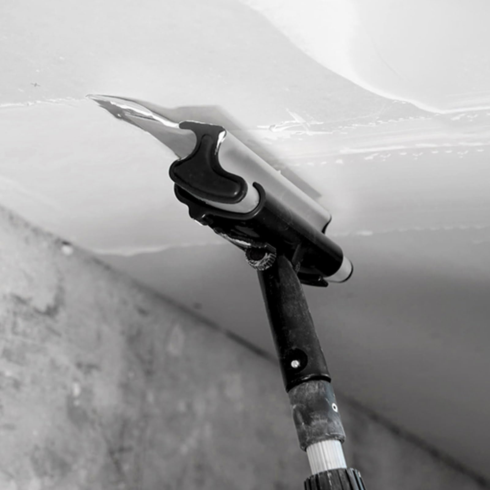 Werku WK602540, Jeu Couteaux Enduire Manche Extensible, Qualité Professionnelle, Longueur 300-500-800 mm, Comprend Étui, Manche Extensible et Tête Support