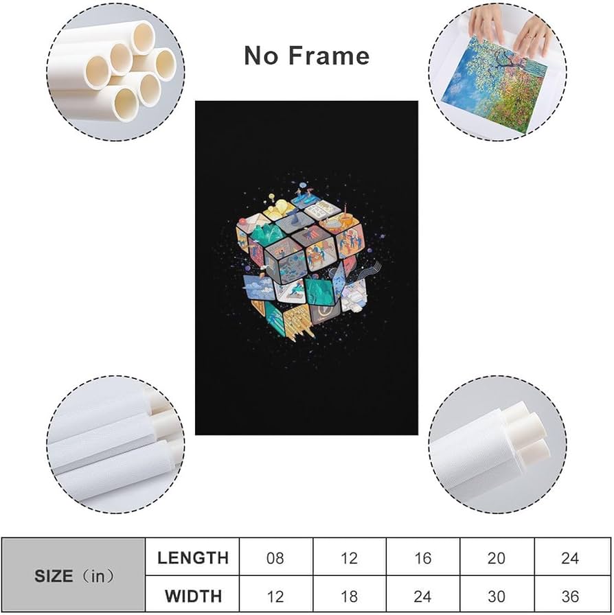 Amazon.co.jp: 絵画 カラールービックキューブインテリア 絵画