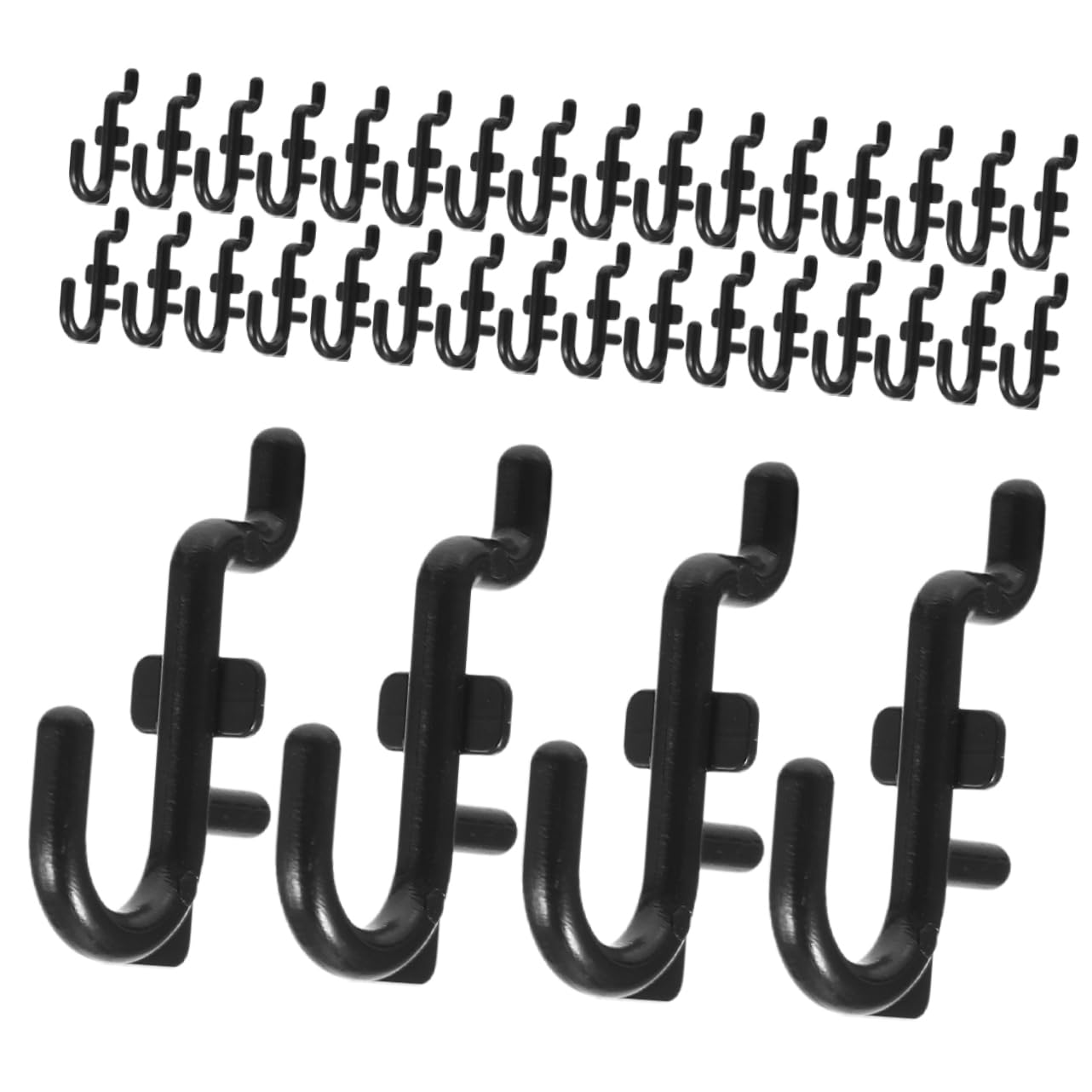 FELTECHELECTR 100pcs Heavy Duty Pegboard Hooks Assortment Wall Storage Organizer j Hooks for Tools Garage Laundry Room