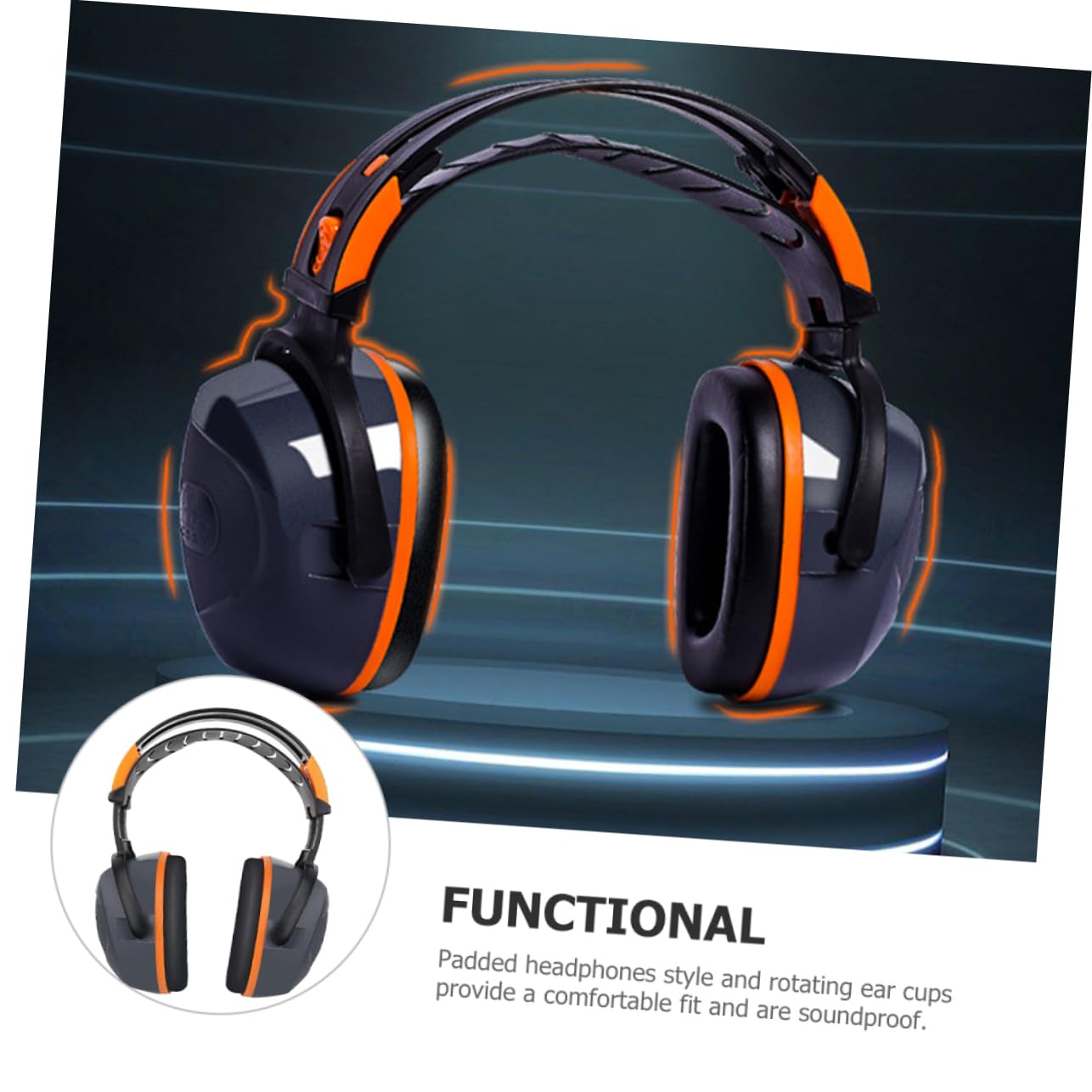 HOMSFOU 3piezas Auriculares De Aislamiento Acústico Ajustables Para Protección Auditiva Práctica De Batería Earmuffs De Reducción De Ruido Para Trabajo Construcción y Eventos