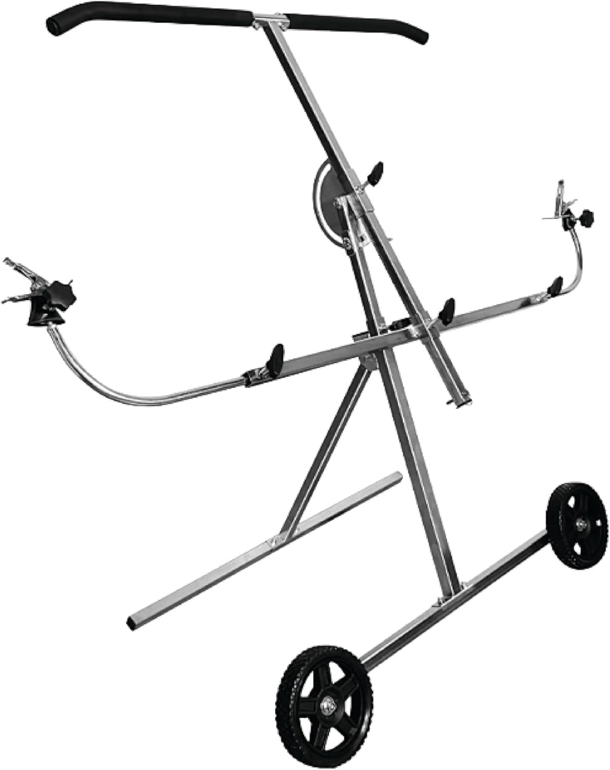LAUCO Universal Panel and Bumper Stand – Adjustable Car Painting & Repair Stand with Rotating Frame, Foldable 2-Wheel Design, 220 lbs Load Capacity, Galvanized Steel Construction for Auto Body Work 36098