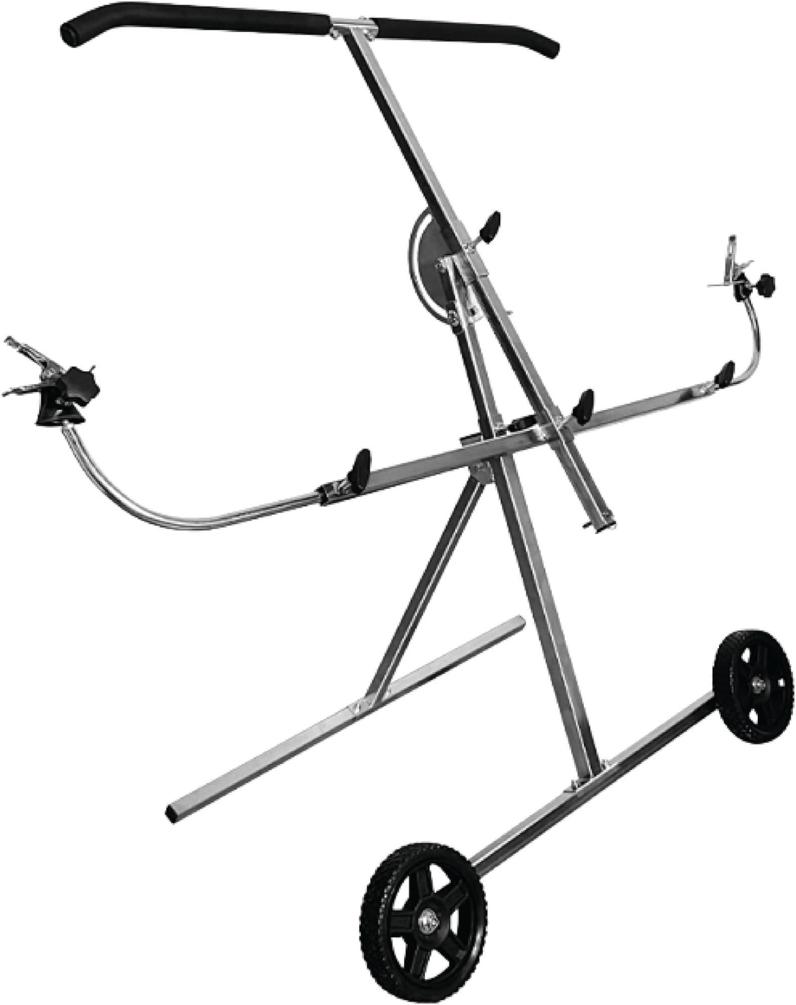 LAUCO Universal Panel and Bumper Stand – Adjustable Car Painting & Repair Stand with Rotating Frame, Foldable 2-Wheel Design, 220 lbs Load Capacity, Galvanized Steel Construction for Auto Body Work 36098