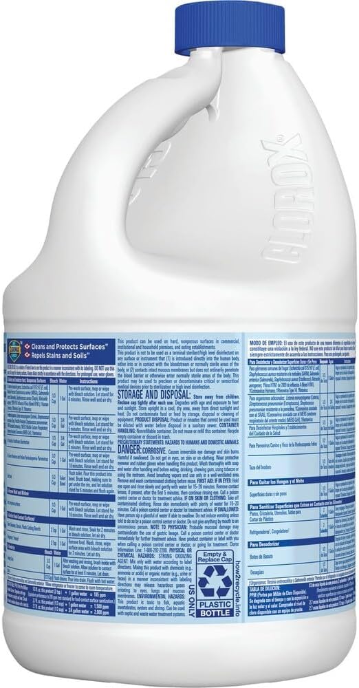 Clorox 32293 Germicidal Bleach, Concentrated, 81-oz. - Quantity 66