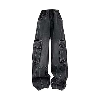 Amazon.com: Girls Baggy Wide Leg Jeans Streetwear Kids