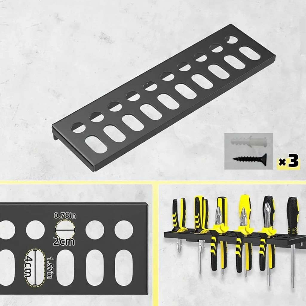 Estante profesional de almacenamiento de herramientas para talleres de garaje, herramientas de pared para destornilladores y herramientas manuales, soporte de herramientas resistente, diseño que