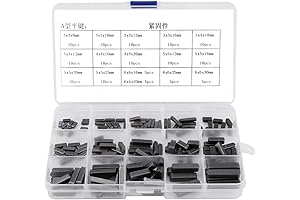 140Pcs Stainless Steel Shaft Key Set in Different Metric Sizes