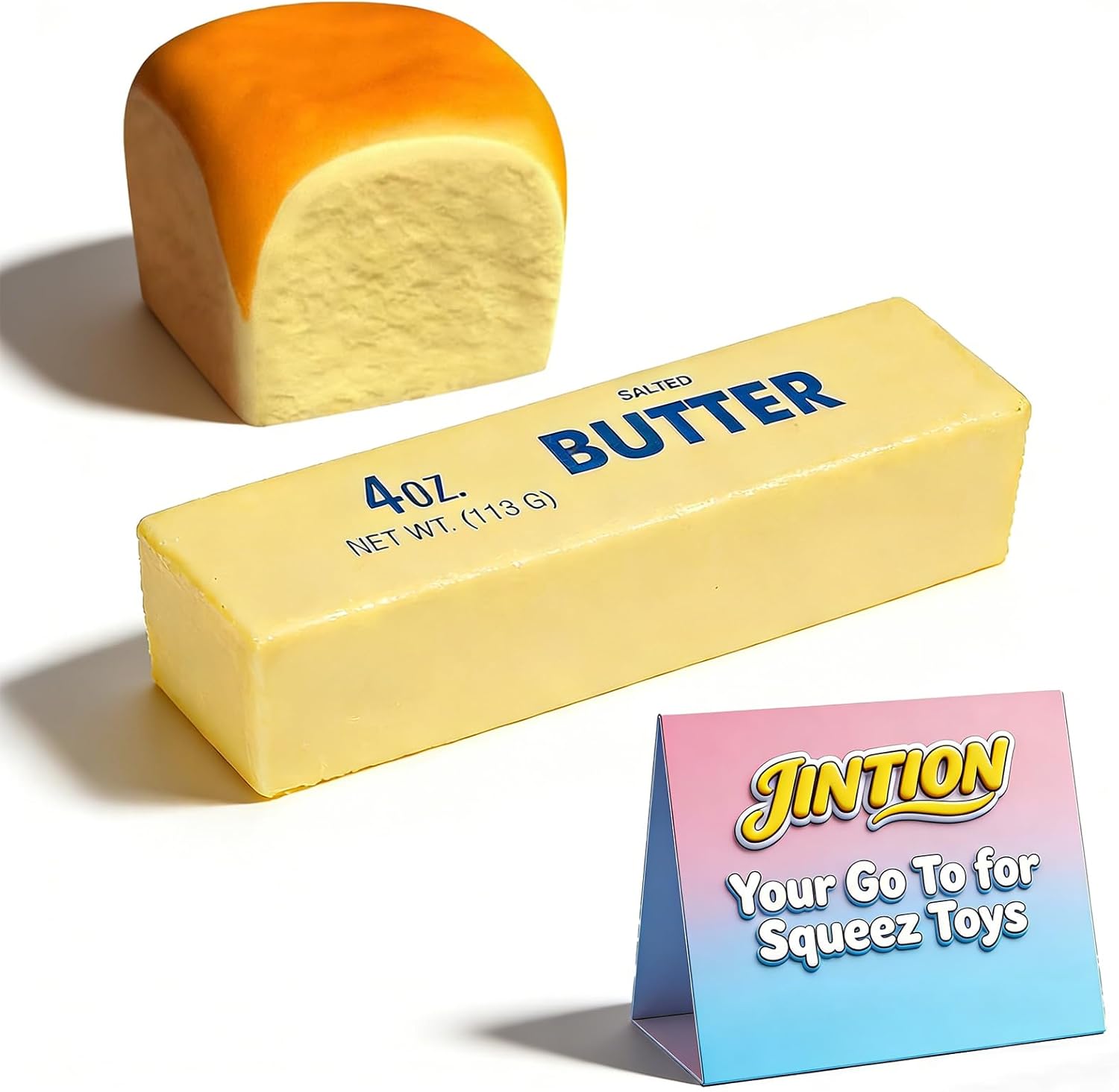Slow Rising Squishy Butter Fidget Toys Cute Food Shaped Squeeze Bread Sticky Big Cube Swuishy for Teen Girls