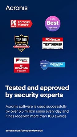 Acronis Cyber Protect Home Office 2023 | Advanced | 500 GB Cloud-Space | 1 PC/Mac | 1 Year | Windows/Mac/Android/iOS | Internet Security with Backup | Activation Code by post