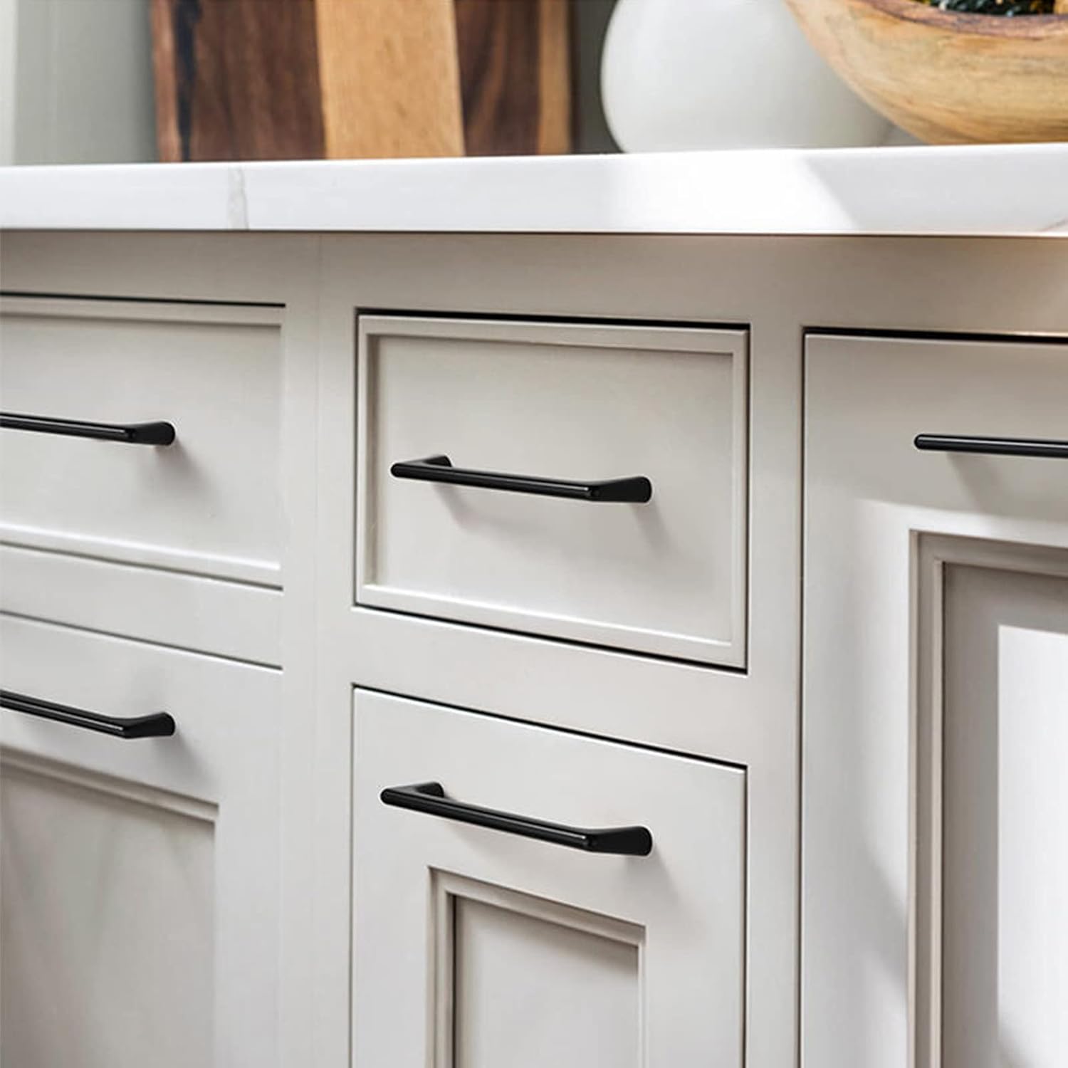 20 Pack 5'' Solid Matte Black Kitchen Cabinet Drawer Cupboard Dresser Hardware Pulls Handles for Stainless Steel Modern Farmhouse Rustic Kitchen Cabinet Door Handles Drawer Knobs and Pulls