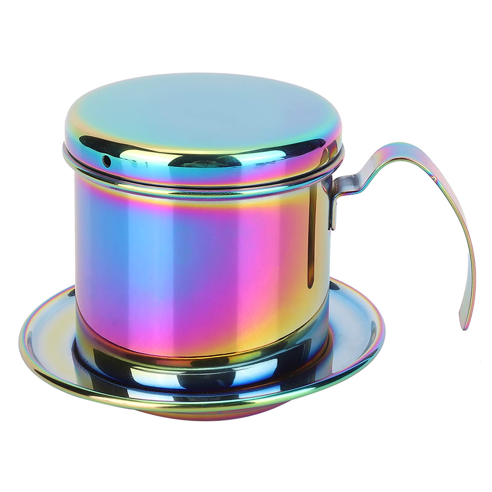 Jwthee Vietnamese Dripper Coffee Machine Filter, Stainless Steel Coffee Filter Cup Portable Vietnamese Coffee Filter Maker Press Reusable Pour over Coffee Dripper