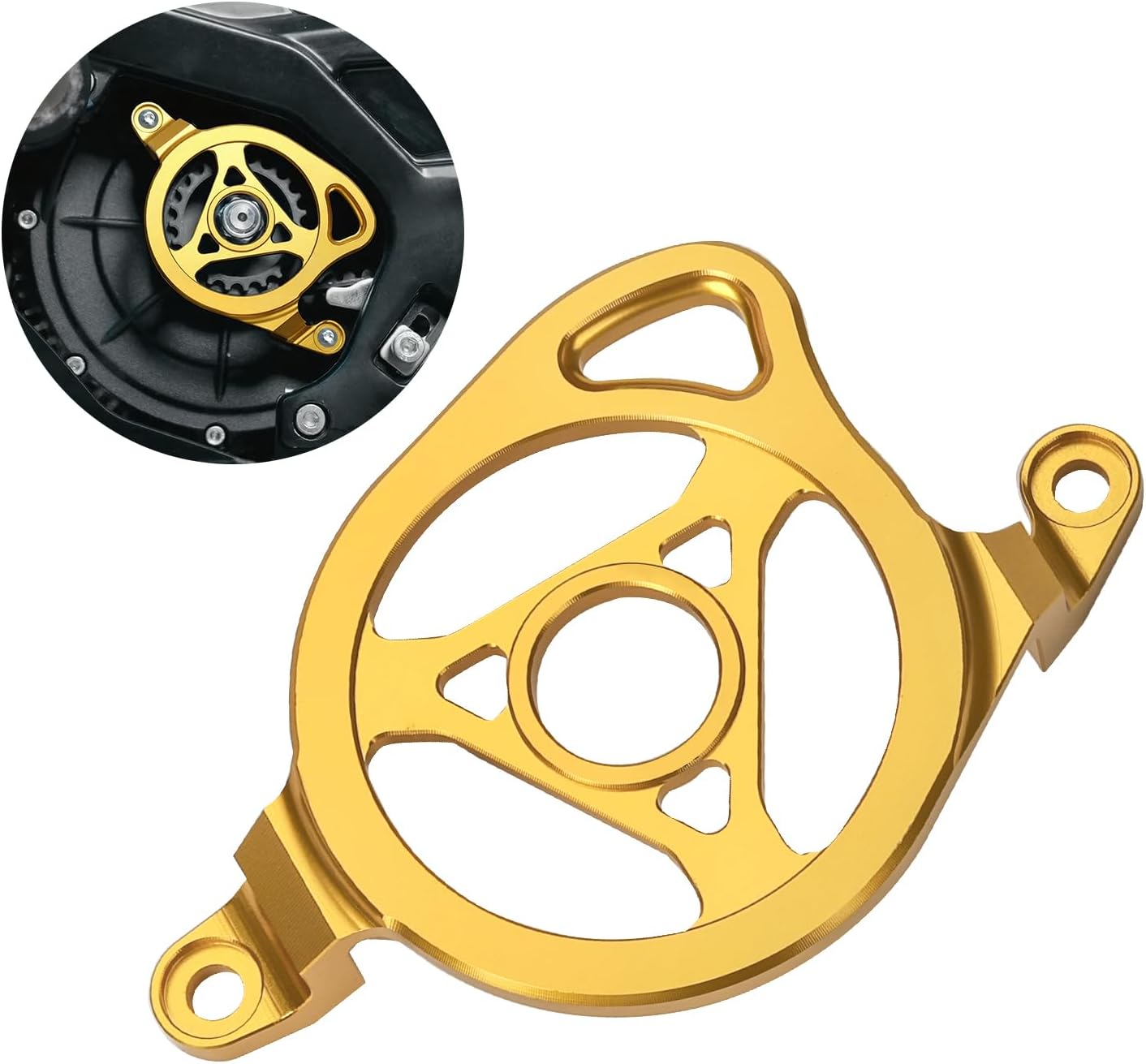 LKV Motor Cover for Surron Light Bee X/S/L1E LBX & Segway X160 X260, 6061-T6 Aluminum Engine Case Saver, Ventilated Metal Guard with Impact Protection (Gold)