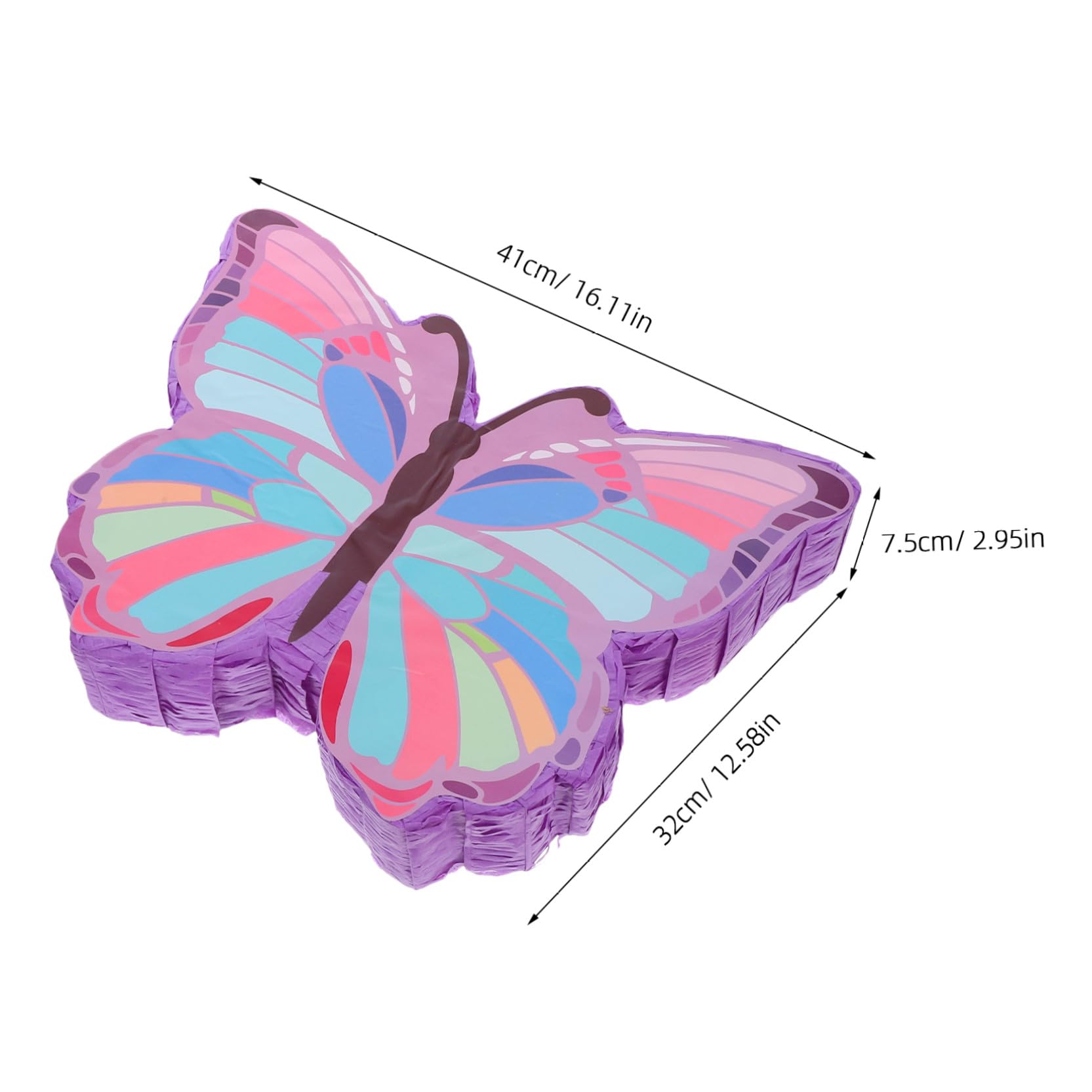Piñata Incluye Palo Material de Papel Seguro con Motivo de Mariposas para Juegos Interactivos de Fiesta para Cumpleaños Infantiles en Fiestas de Niñas