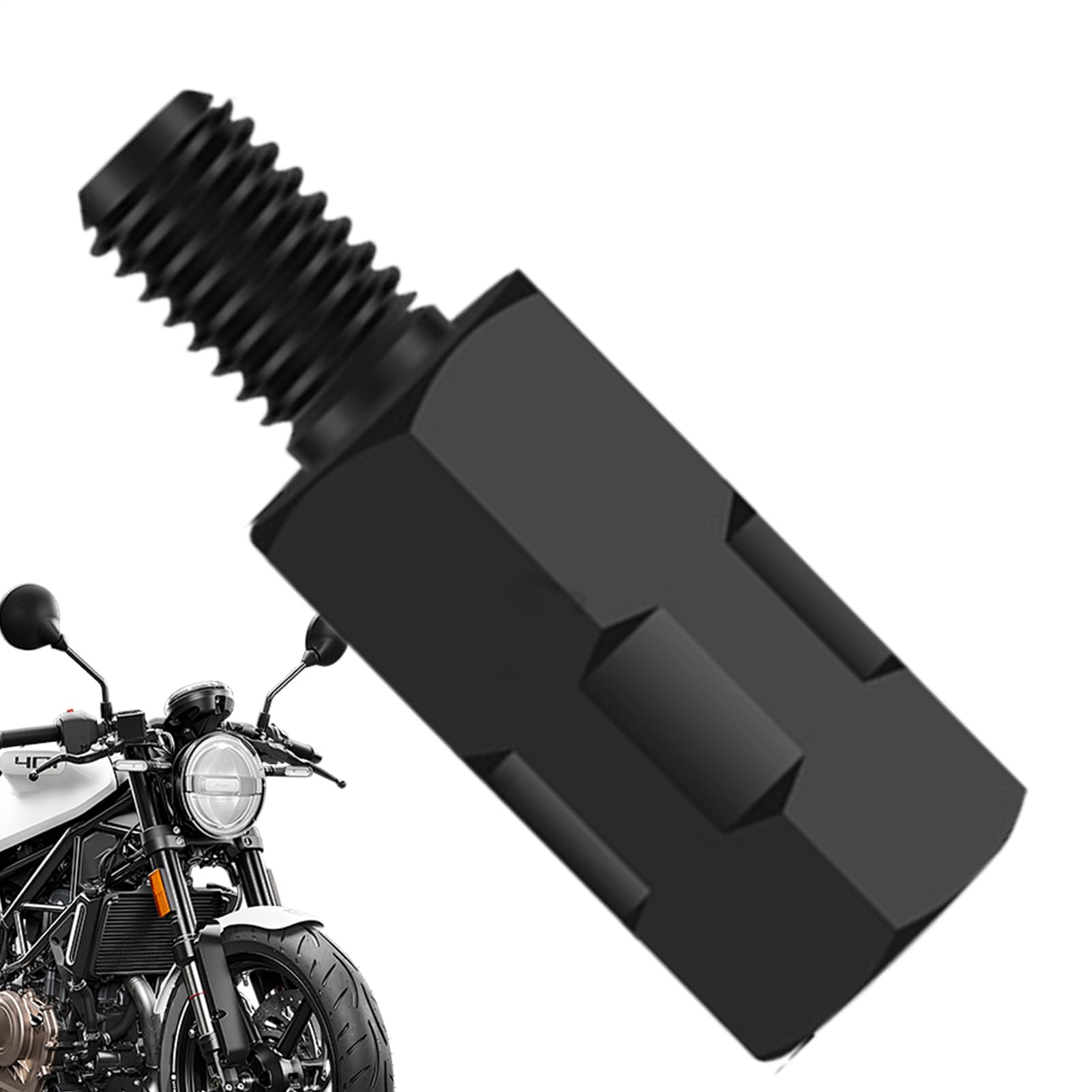 Adaptador de espejo retrovisor para moto con ajuste de altura, tornillo de ajuste de alarga, elevadores estables para adolescentes y adultos - Seguridad de conducción
