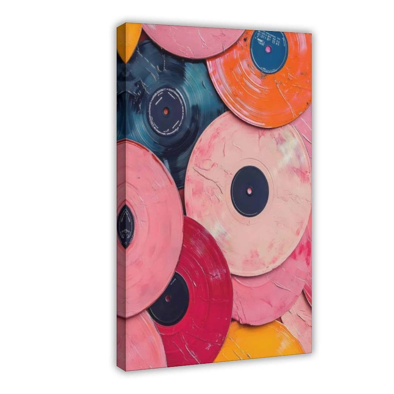 QIOTBVV Poster musicale retrò (2) su tela, decorazione per camera da letto, ufficio, stanza, regalo, 40,6 cm L x 61 cm W