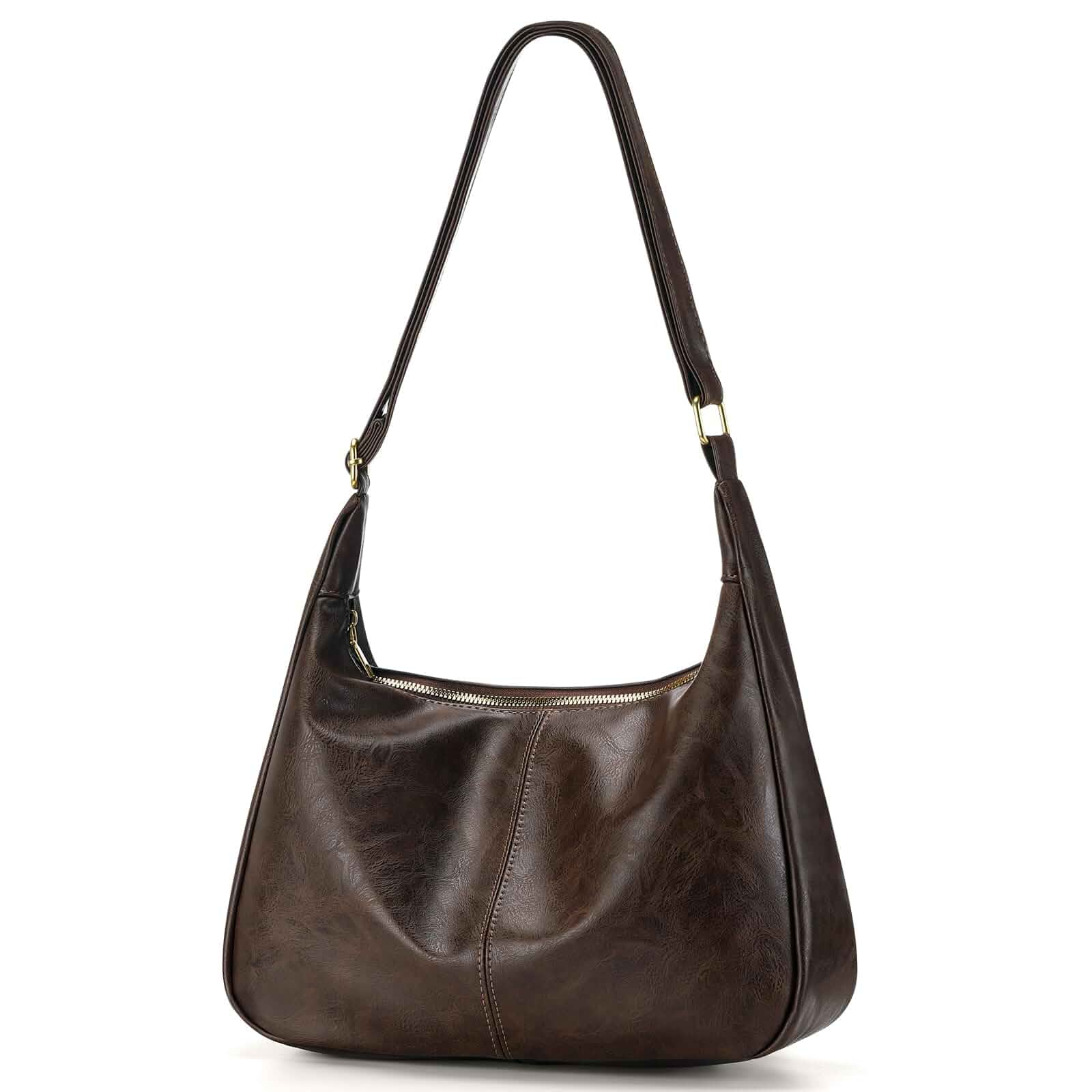 Sightor Hobo Bag for Women Leather Slouchy Bag Ultra Soft Shoulder Bag Shoulder Bag Trendy Everyday Handbag Leather Vegan Purse Adjustable Crossbody Bag