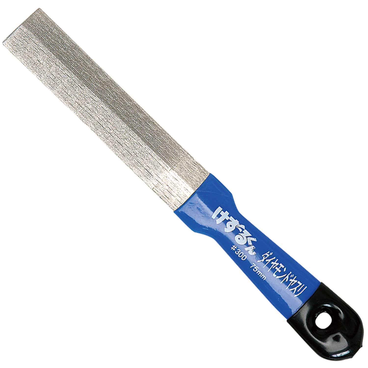 Lime diamantée Senkichi double tranchant 75mm pour affûter scie japonaise et outil jardin