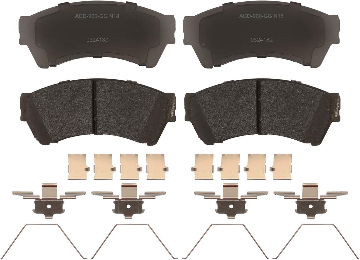 AC Delco® 14D1543CHF1 Front Advantage Series Ceramic Brake Pad Set - View #8