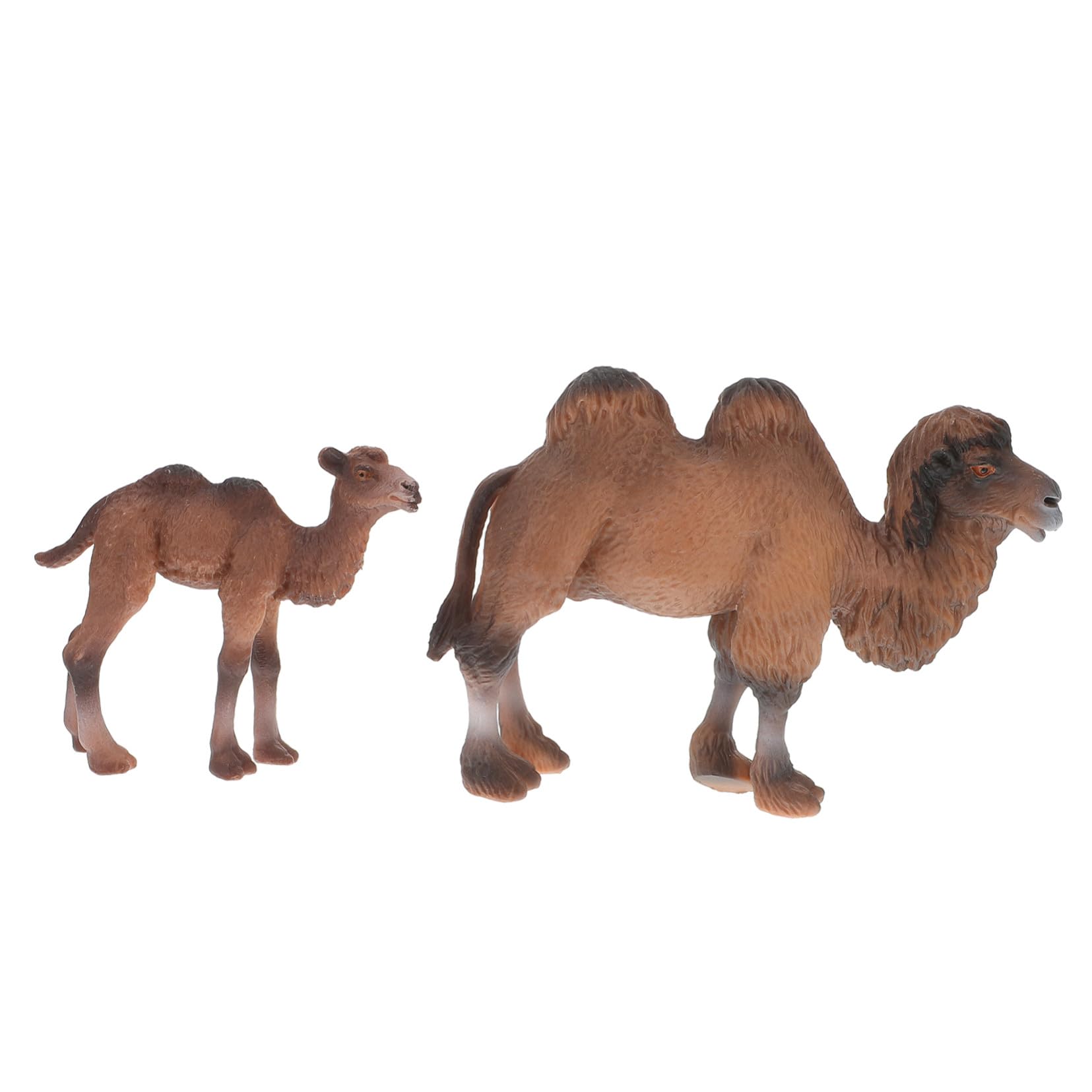 Toyvian Camel Figurines Set 2Pcs Realistic Animal Statues Miniature Camel Toys for Indoor Outdoor Decoration Table Desk Ornament
