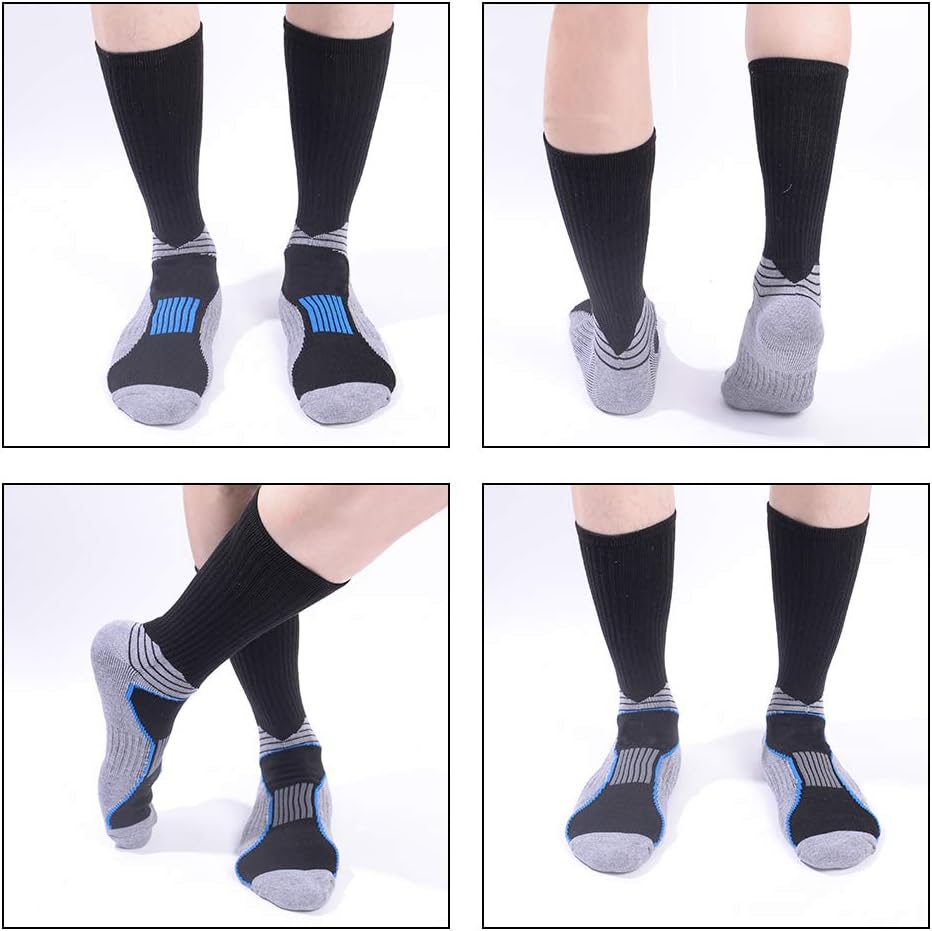 JOYNÉE Mens 6 Pack Athletic Performance Cushion Crew Socks for Running and Workout - Image 5