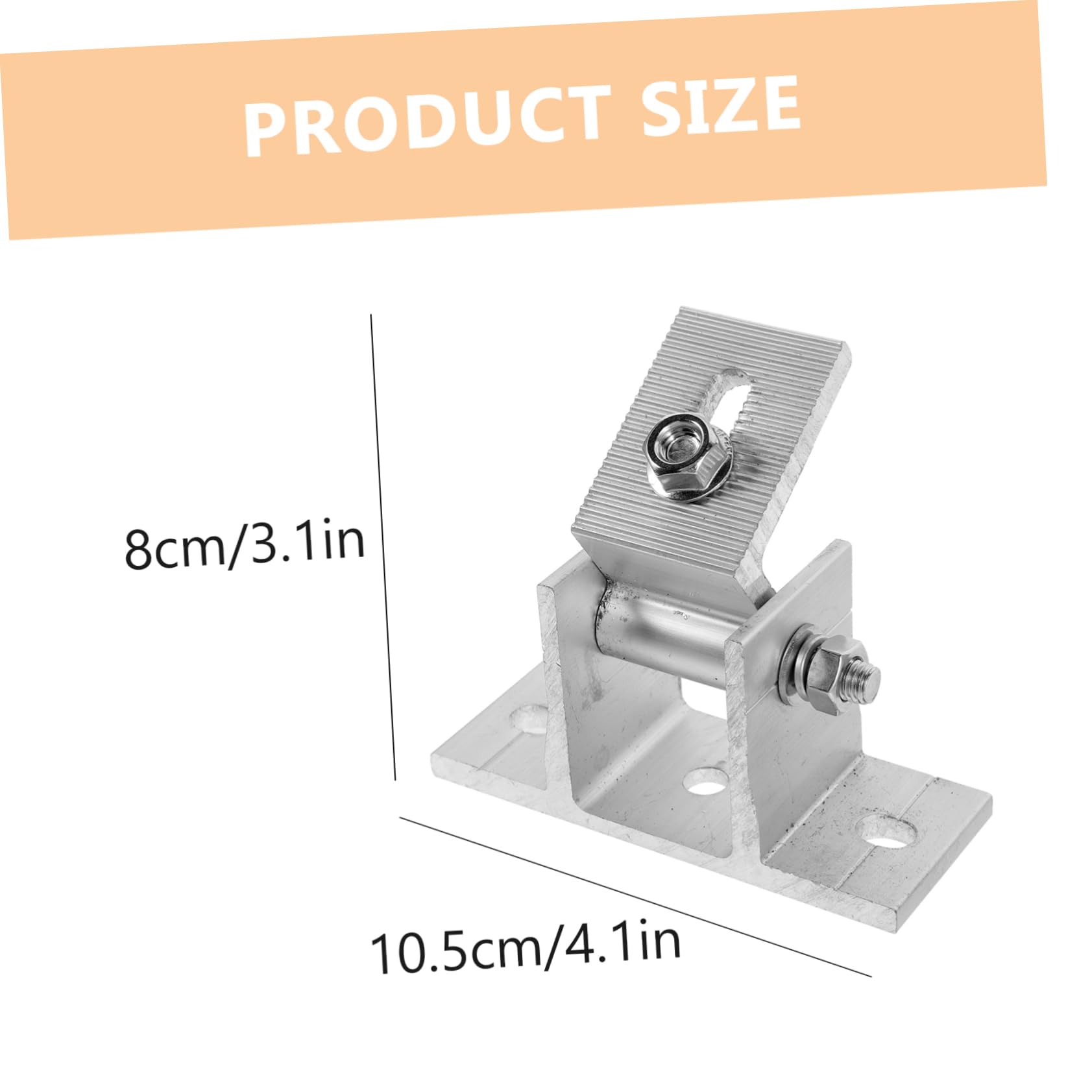 Soporte de Montaje para Panel Solar Ajustable 4 Piezas Aluminio | Estructura Estable, Incluye Almohadillas de Goma y Tornillos de Madera, Formato en Bolsa