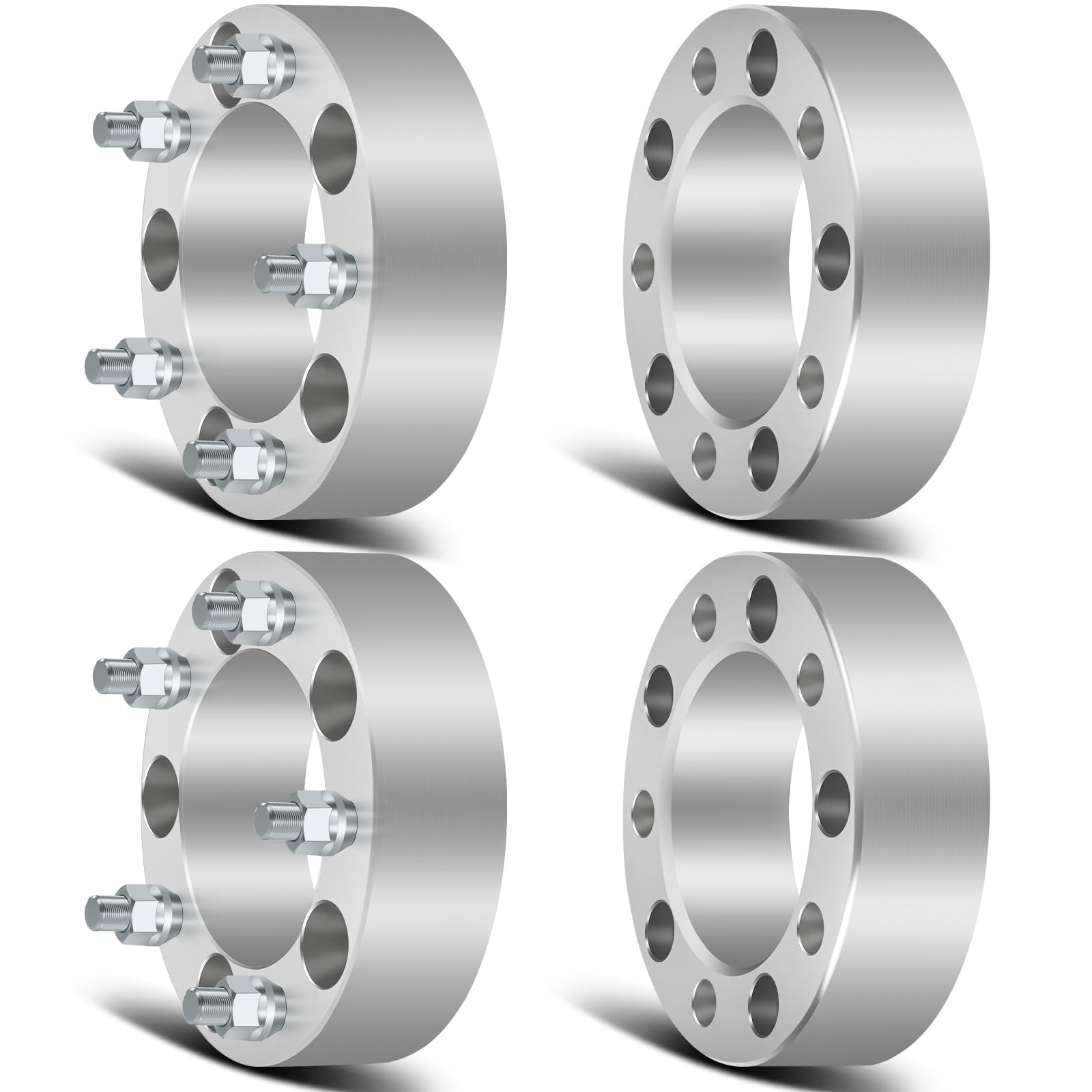 SCITOO 4Pcs 5x5.5 Wheel Spacers 2 inch for Jeep/for Dodge Silver