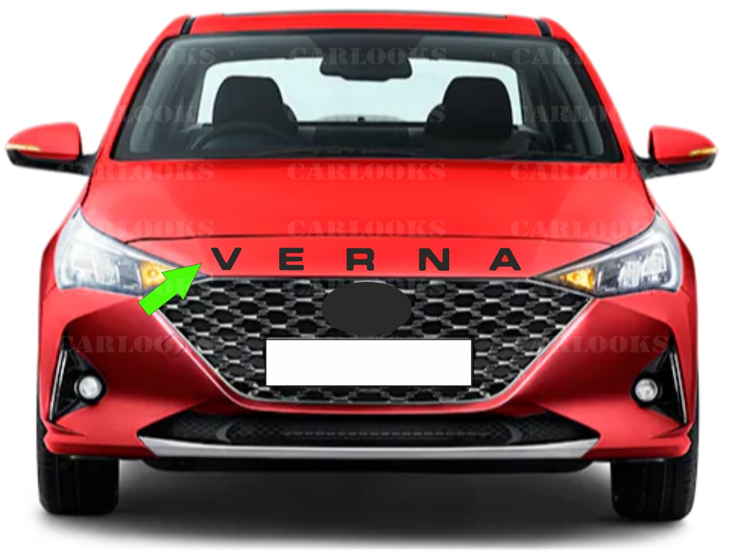 Carlooks Verna 3D Letters 3D Diesel Emblem 3D Logo Name Alphabets for Car Bonnet, Dickey and Doors -for All Cars – One Set_ Black