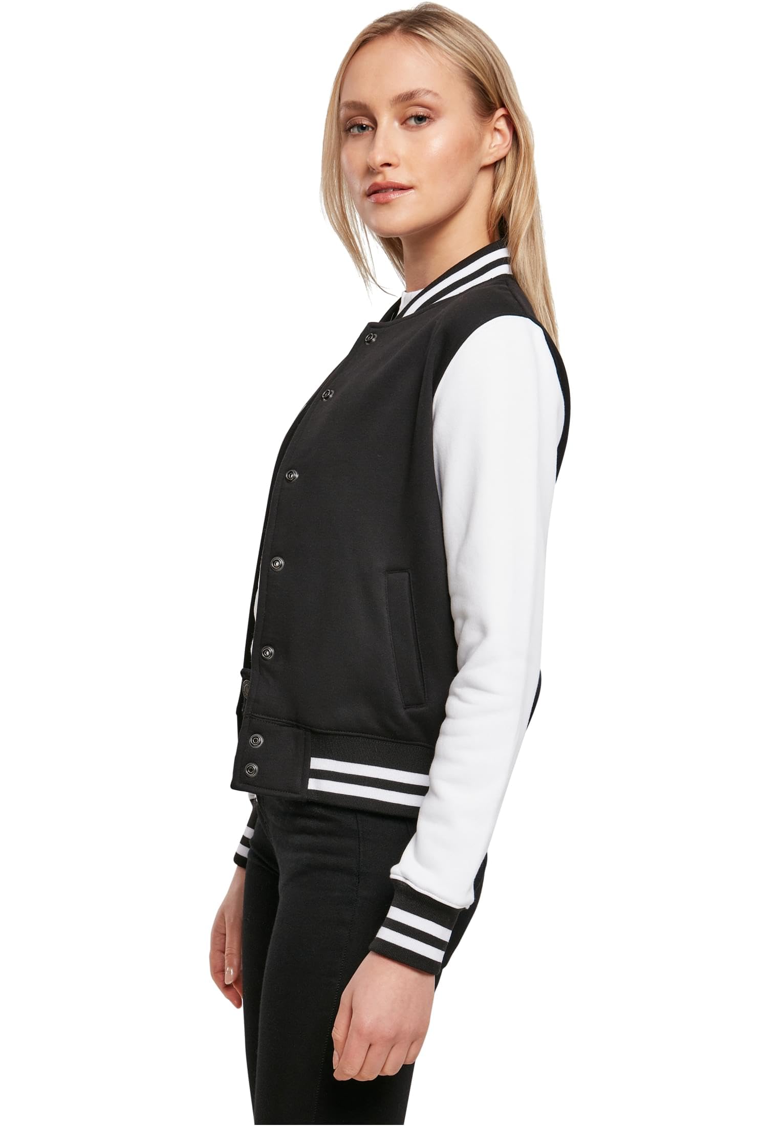 Build Your Brand Ladies Sweat College Jacket Veste Varsity Femme
