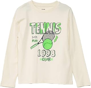 كيابي تيشرت تنس منسوج من قماش الجيرسيه للاولاد ARC75، لون بيج