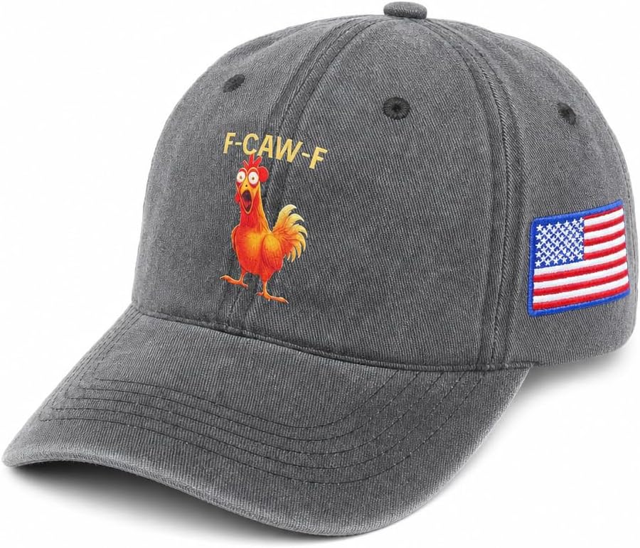 F-CAW-F Hat Funny Baseball Chicken Hat FCAMF Rooseter Humor Meme Cap for Men Women image 5