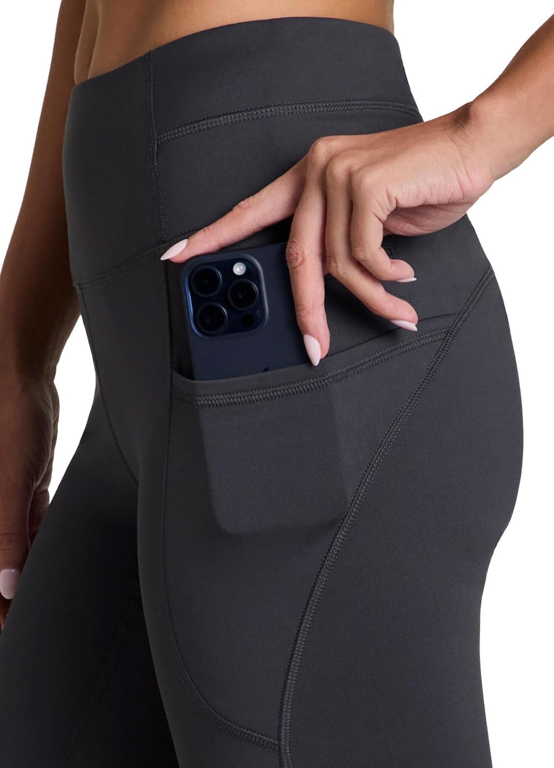 RBX Fleece-Lined Leggings for Women Yoga Pants with Pockets Gym Pants for Cold Weather Full-Length Leggings for Running Yoga - Image 2