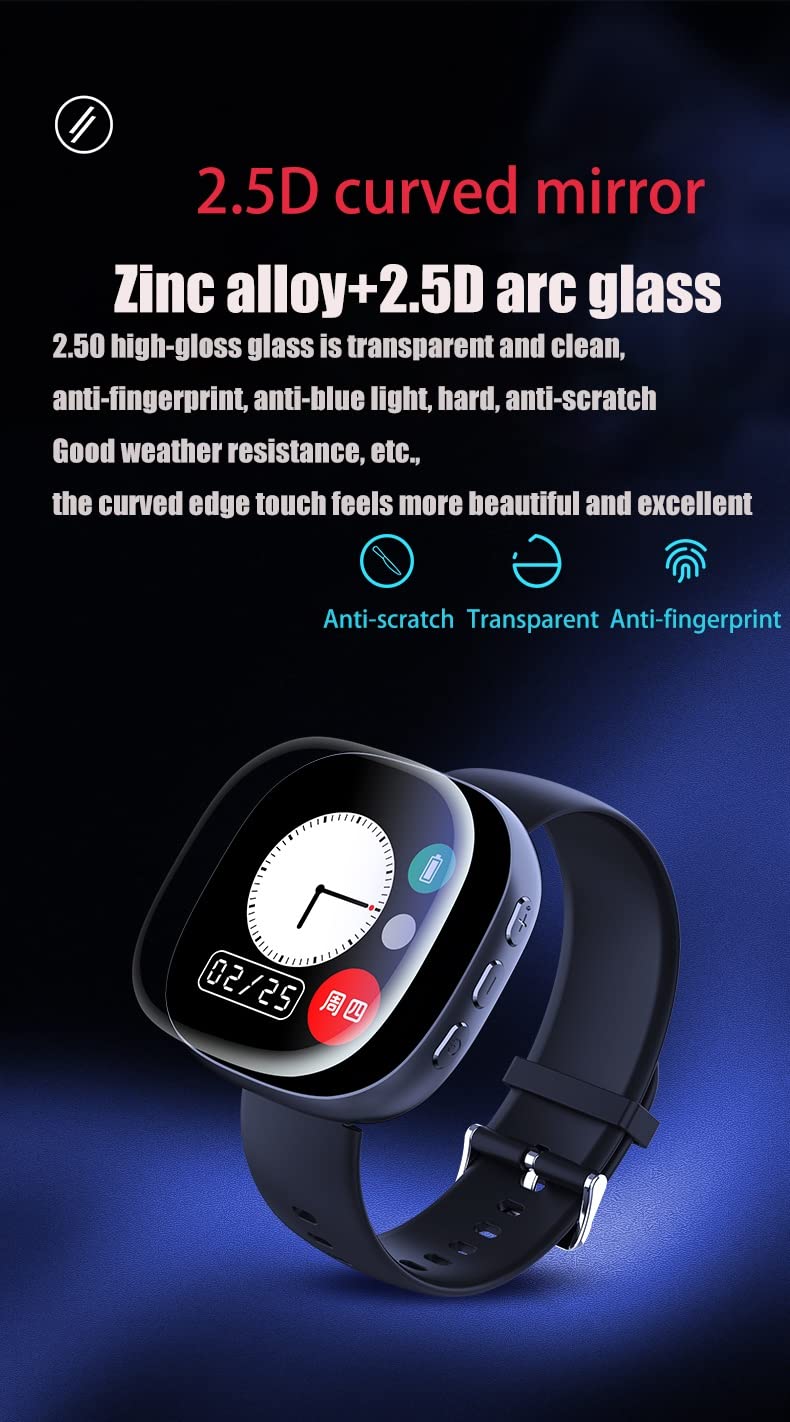 Zegarek dyktafon, przenośny dyktafon Bluetooth 32 GB, z funkcją odtwarzania i MP3, dyktafon z redukcją szumów, wbudowany głośnik do odtwarzania na spotkanie/zajęcia/wywiad/odtwarzacz MP3 (rozmiar