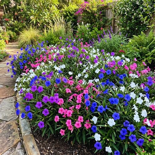 Set 6 Mexican Petunias Live Plants, Mexican Petunia Plants, Well Rooted, 5 to 7 Inc Tall, Shrub Plant Live for Growing Indoor Outdoor (Mix)