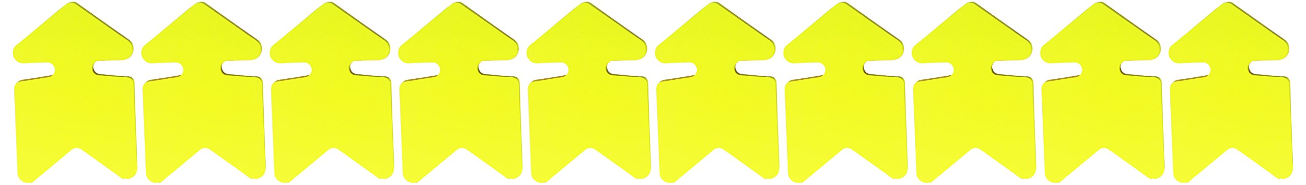 Agipa Labels for Pricing Cards Dry Wipe/Arrow Shape 16 x 24 cm Fluorescent yellow and orange Pack of 10