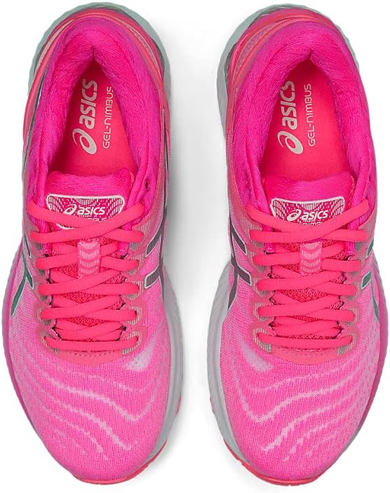 ASICS Women's Gel-Nimbus 22 Lite-Show Running Shoes 6 Hot Pink/Pure Silver