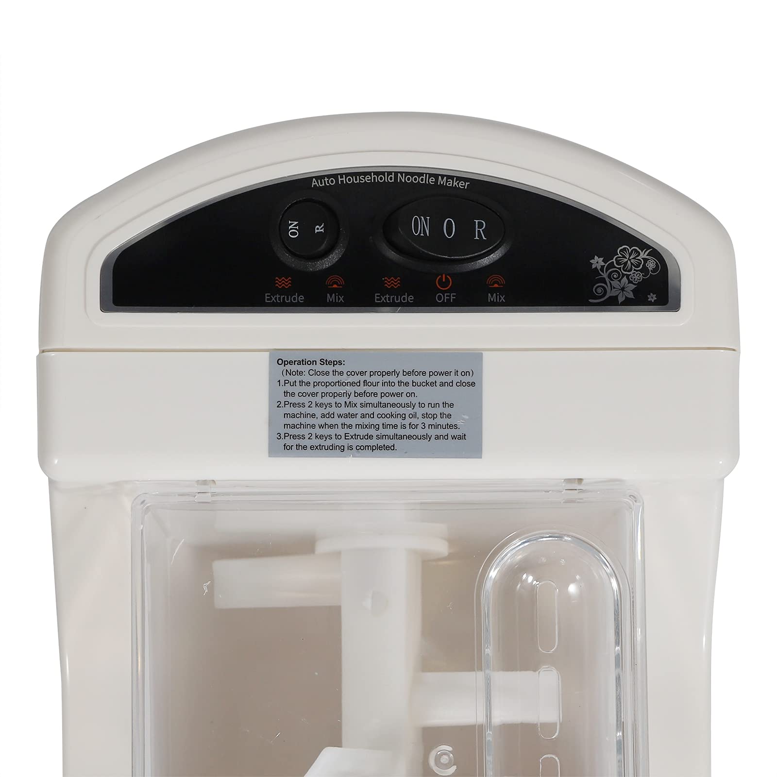 Machine à pâtes électrique 180 W 220 V / 50 Hz - Capacité : 500 g - Machine à pâtes domestique multifonction électroménager avec 9 plats à pâtes pour spaghetti