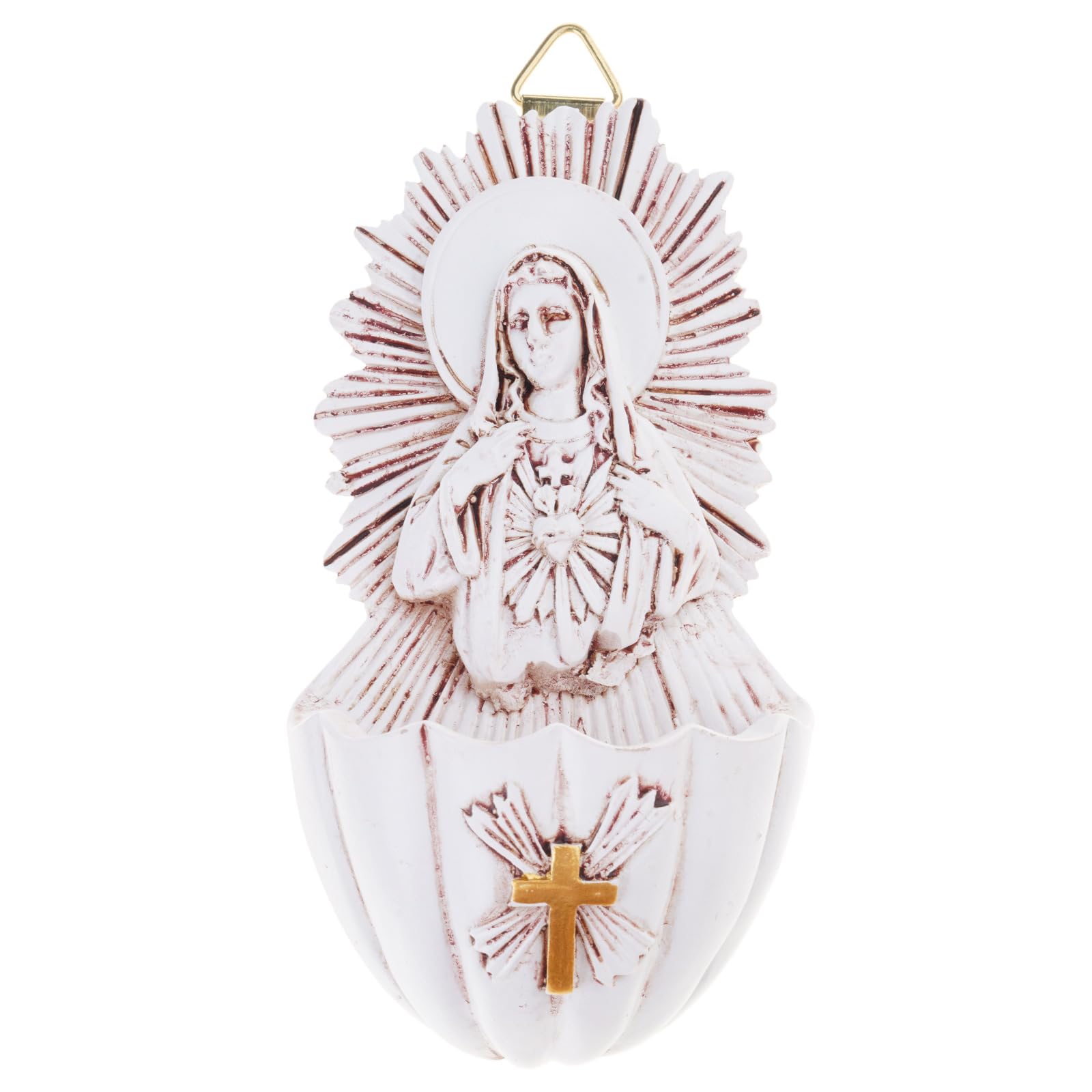 sodeber Sacred Holy Water Font Organizers Wall Mount Catholic Religious Storage Box Easy Installation with Back Hook Religious Holder