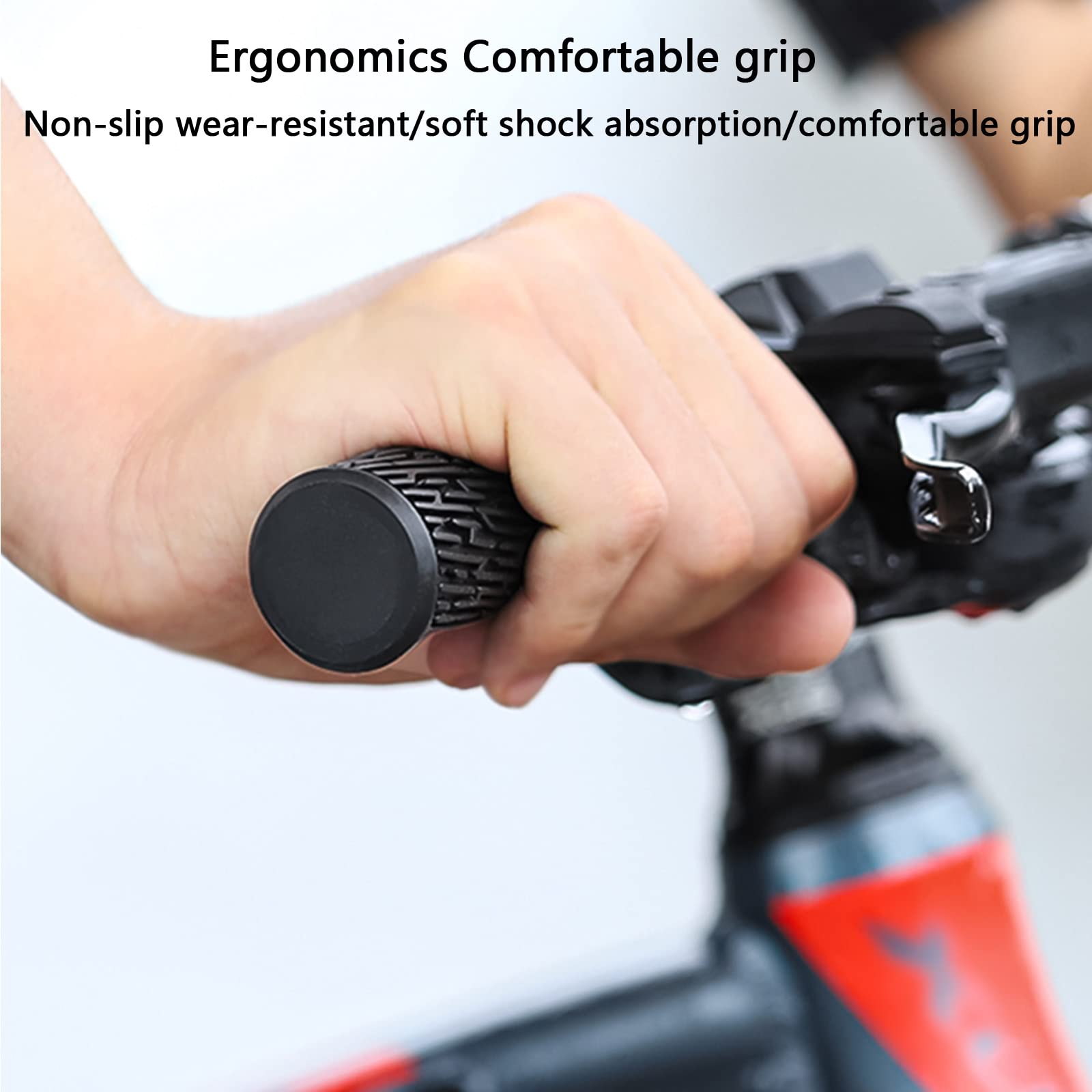 Guidon de vélo, rehausseurs de Guidon, poignées de vélo, poignées de Guidon de vélo Confortables, poignées de vélo de Montagne à Verrouillage Unique, poignées antidérapantes(Pink)